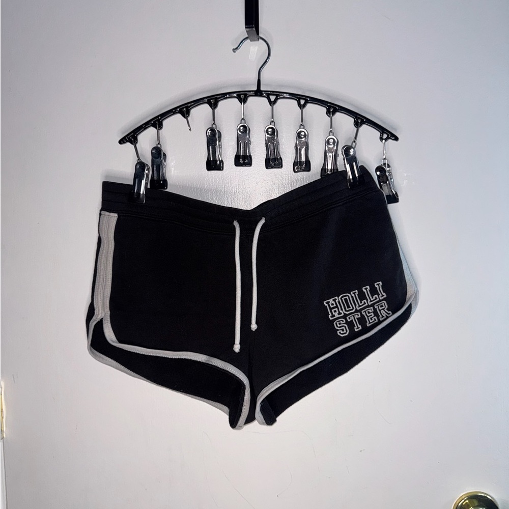 Hollister Black Shorts with White Trim